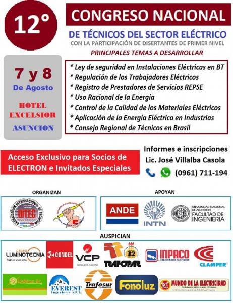 12º Congreso Nacional de Técnicos del Sector Eléctrico