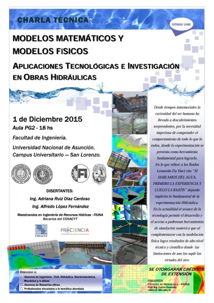 Charla técnica sobre Modelos Matemáticos y Modelos físicos
