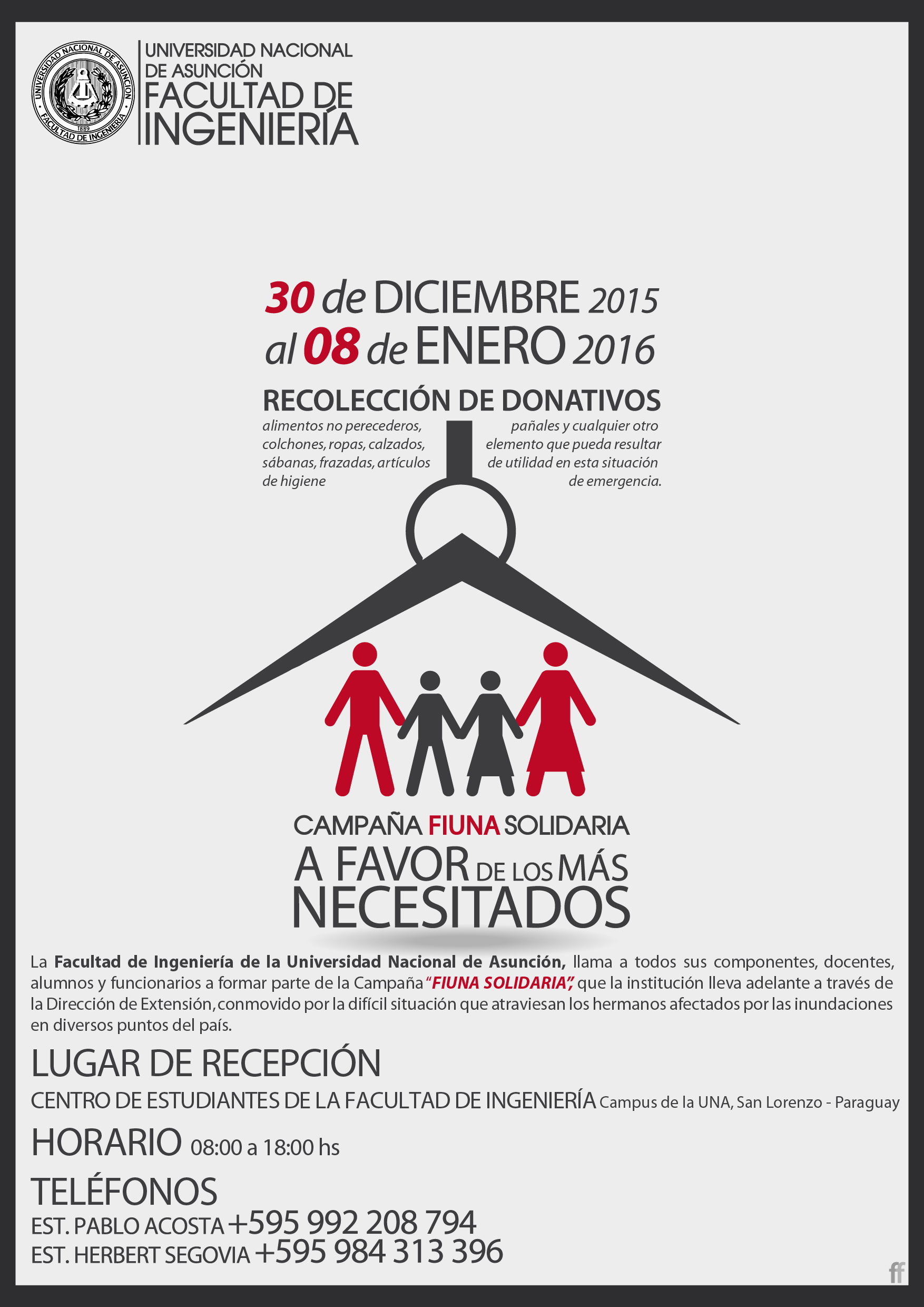 Afiche FIUNA Solidaria