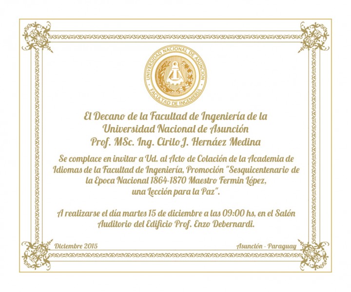 invitación Academia de Idiomas