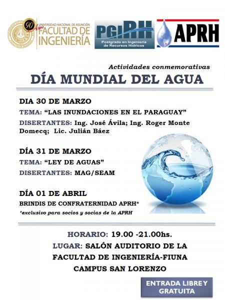 Charlas en conmemoración del Dia Mundial del Agua