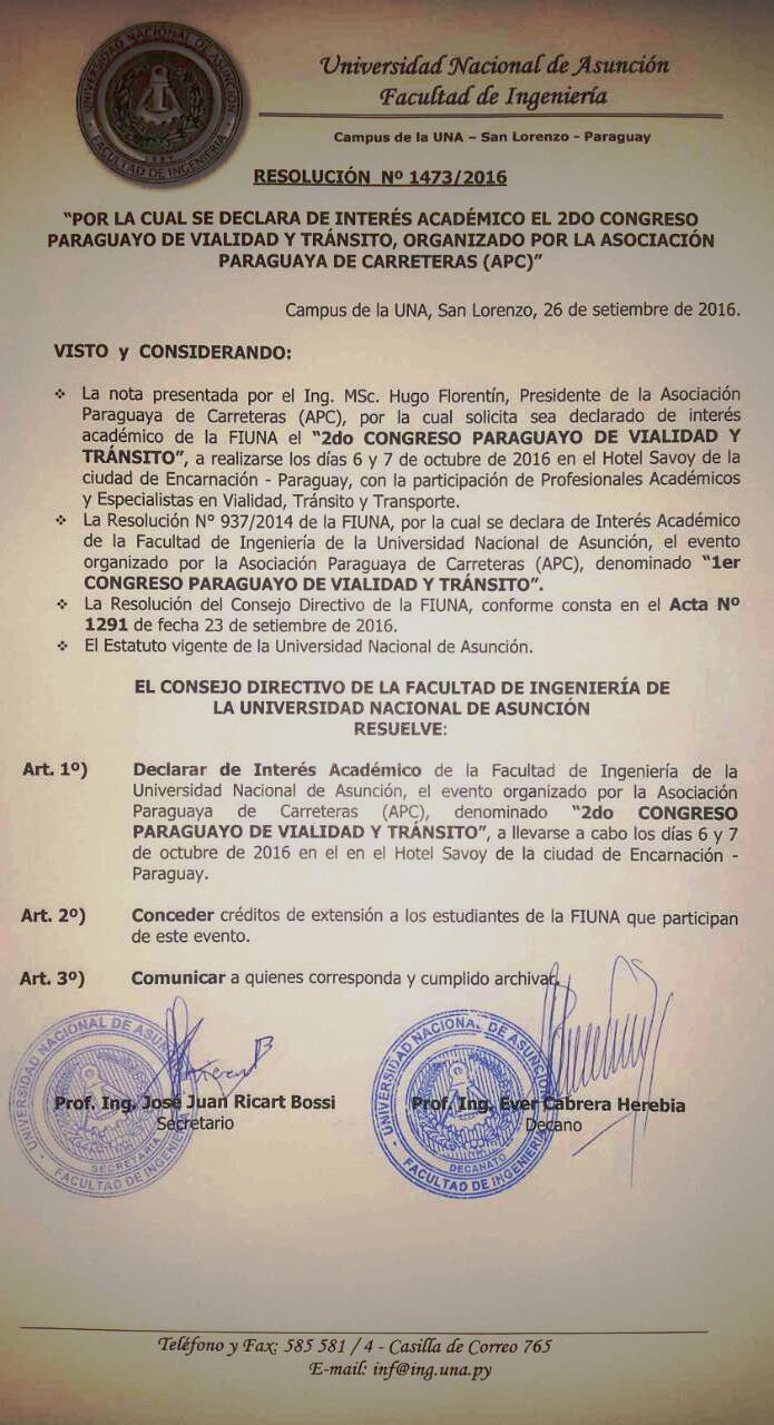 Resoluci&oacute;n 1473-2016