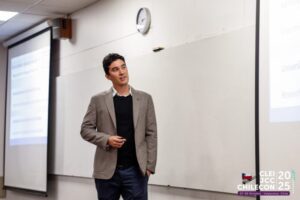 Estudiante de la Maestría en Ingeniería Eléctrica de la FIUNA presente en CHILECÓN 2025