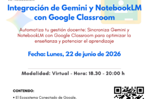 Flyer_Taller Gemini y NBLM_integración Classroom_2026