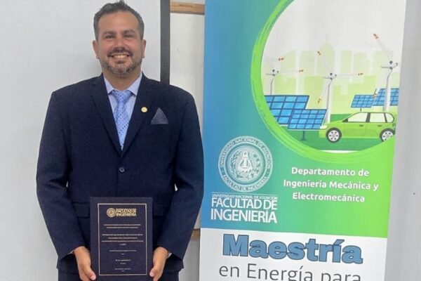Nuevo egresado de la Maestría en Energía para el Desarrollo Sostenible, Energías Renovables y Eficiencia Energética de la FIUNA